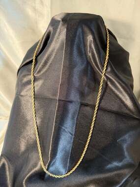 Vintage 1/20 12K Gold Filled Rope Chain Necklace 31"